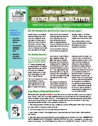Sample of recycling newsletter