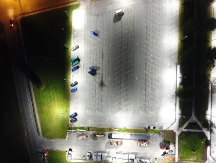 LED Lighting in Parking Lot